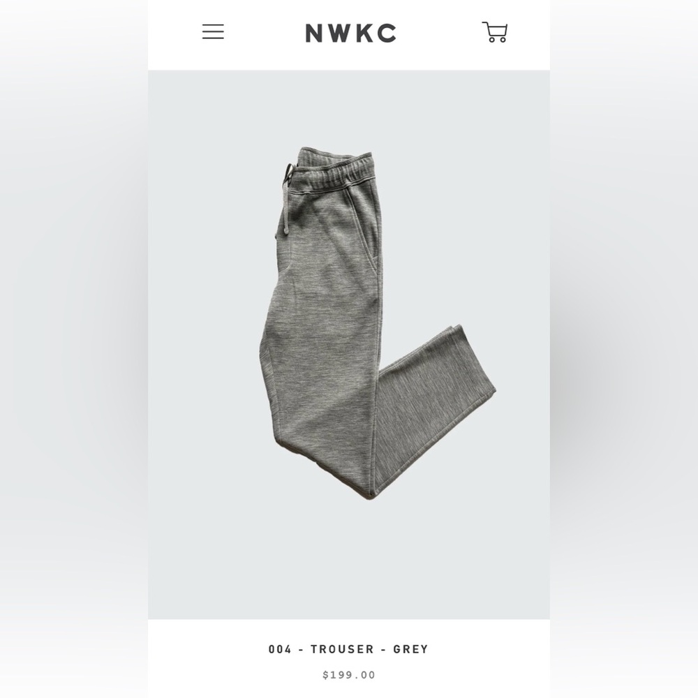 Gray Wool Blend Joggers NWKC (cropped/petite size large)